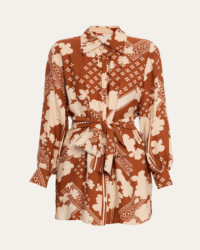 Ada Belted Mini Shirtdress